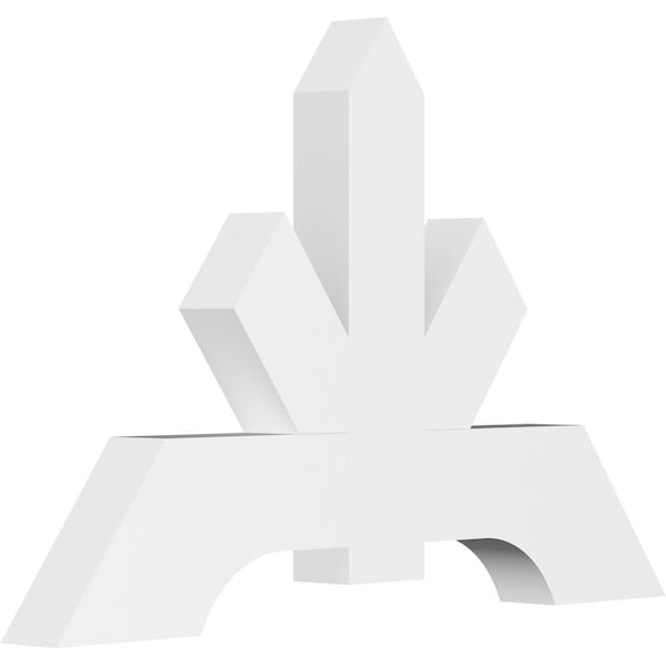 Ekena Millwork Vanguard Architectural Grade PVC Gable Bracket, 48"W x 32"H x 4"D x 6"F, 16/12 Pitch GBP048X32X0406VAN00 - main